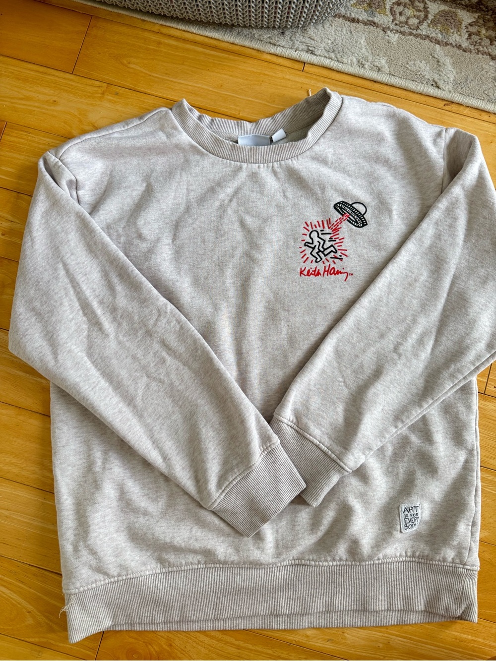 Keith Haring Kids Beige Graphic Crewneck Sweatshirt